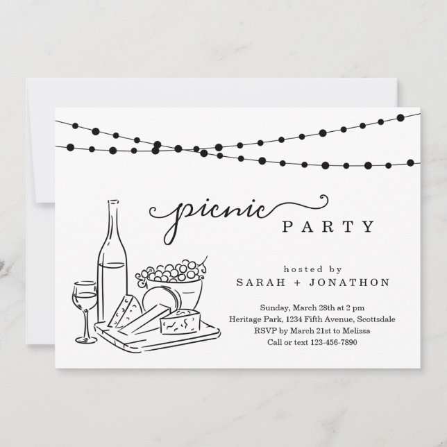Invitación de picnic (Anverso)