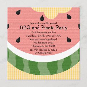 Invitación de picnic a la sandía