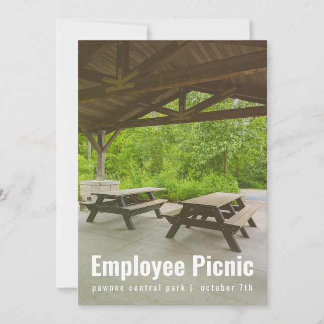 Invitación de picnic a Shelter House (Anverso)