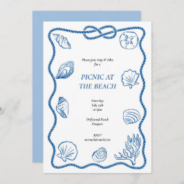 Invitación de picnic de playa