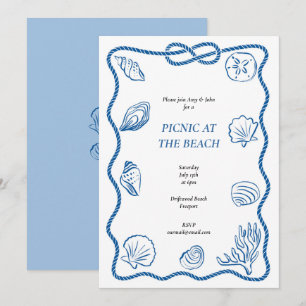 Invitación de picnic de playa