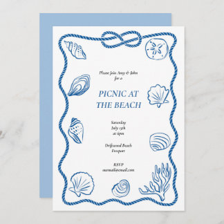Invitación de picnic de playa