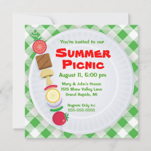 Invitación de picnic de verano