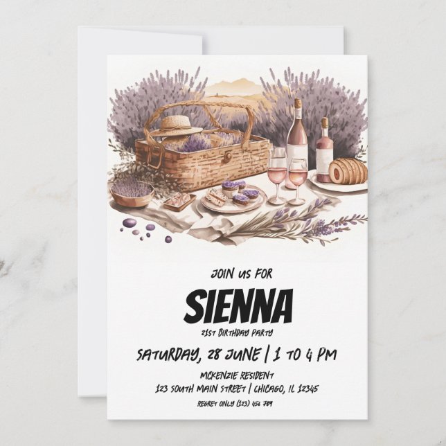 Invitación de picnic de verano (Anverso)