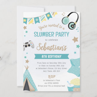 Invitación de pijamada en tipi para niños - Fiesta