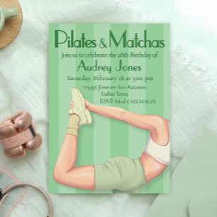 invitación de Pilates y Matchas