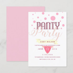 Invitación de Pink Panty Party