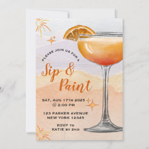 Invitación De Pintar Y Sip