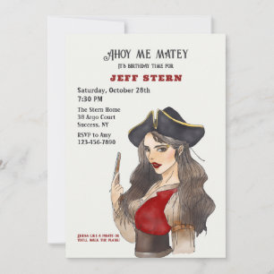 Invitación de Pirata Mujer