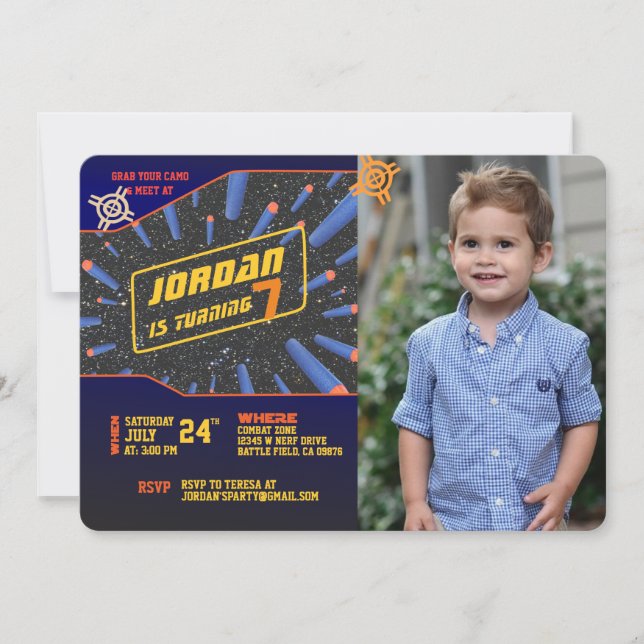 Invitación de pistola de dardos (Anverso)