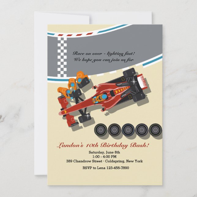 Invitación de Pit Stop (Anverso)