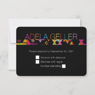 Invitación de PixDezines neones/tipografía/bar mit