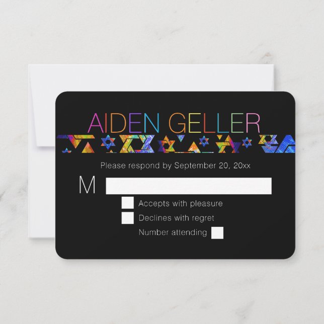 Invitación de PixDezines neones/tipografía/bar mit (Reverso)