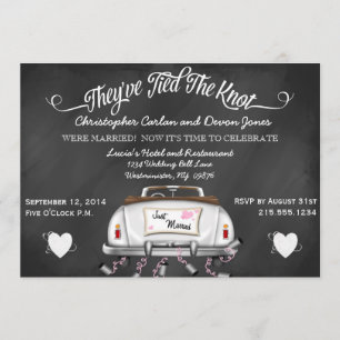 Invitación de pizarra convertible vintage después