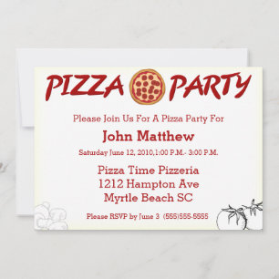 Invitación de Pizza Party