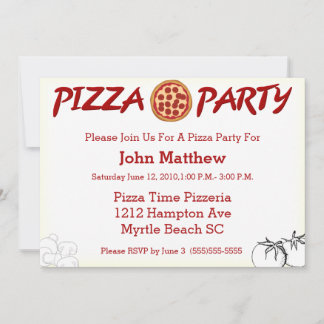 Invitación de Pizza Party