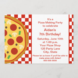 Invitación de Pizza Party