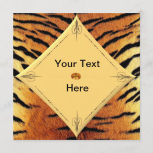 Invitación de plantilla de tigre