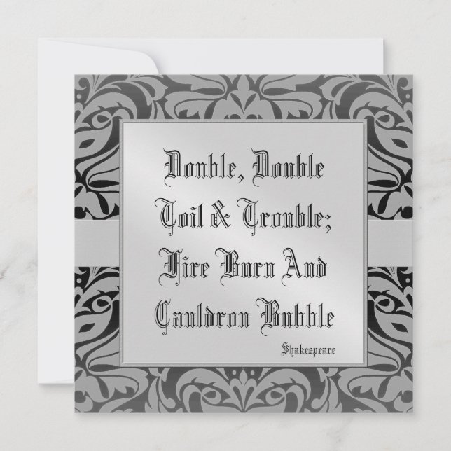 Invitación de plata a feriado de feriado de Hallow (Anverso)