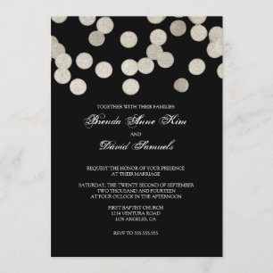 Invitación de plata de la boda del purpurina