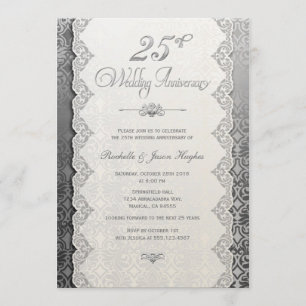 Invitación de plata del 25º aniversario