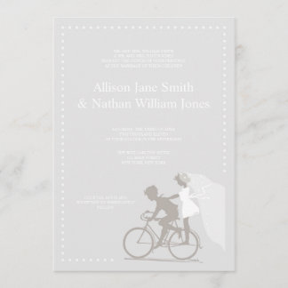 Invitación de plata LINDA de la boda de los pares