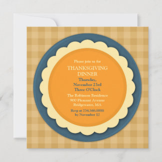 Invitación de platillos para cena de Acción de Gra