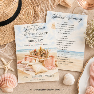 Invitación de Playa Costera para Brindar en la Cos