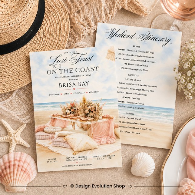 Invitación de Playa Costera para Brindar en la Cos (Subido por el creador)