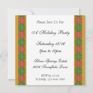 Invitación de Plaza de Vacaciones Sencilla Verde R