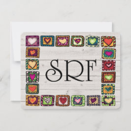 Invitación de plazas de montón de país / tarjeta e