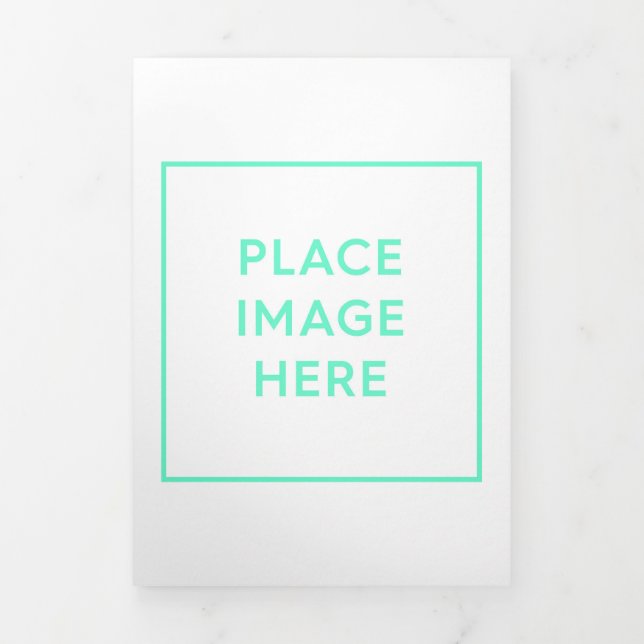 Invitación de plegado de letra triple (Foto de portada)