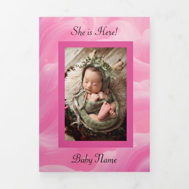 Invitación de plegado de letras triples (Foto de portada)