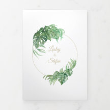 Invitación de Pliegue de Carta Trifold de Planta d