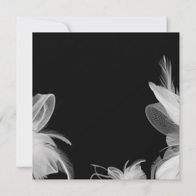 Invitación de plumas blancas (Anverso)