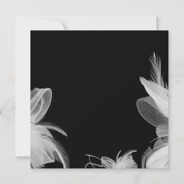 Invitación de plumas blancas (Anverso)