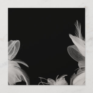 Invitación de plumas blancas