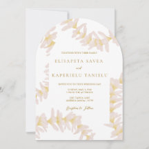 Invitación de Plumeria Blanca