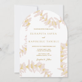 Invitación de Plumeria Blanca