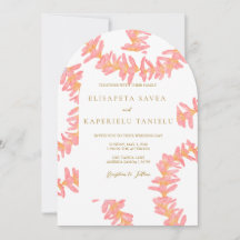 Invitación de Plumeria Rosa