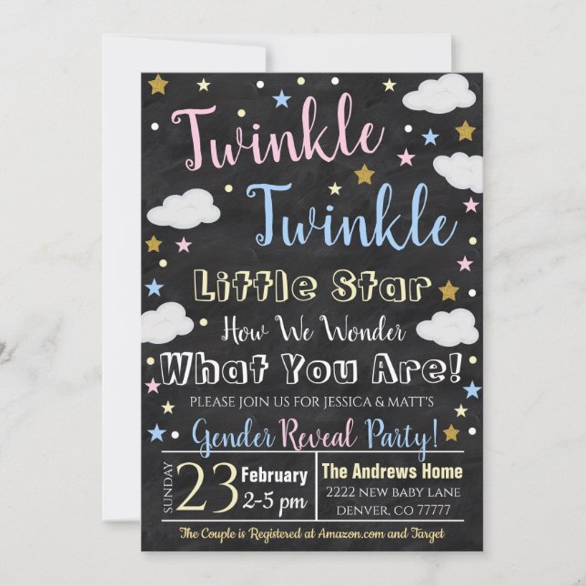 Invitación de pocas estrellas de género (Anverso)