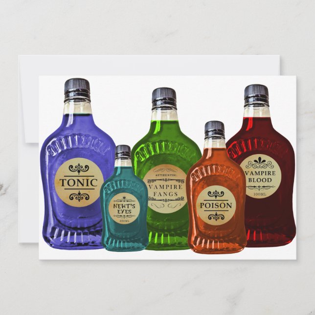 Invitación de Poción Mágica veneno de sangre de va (Anverso)