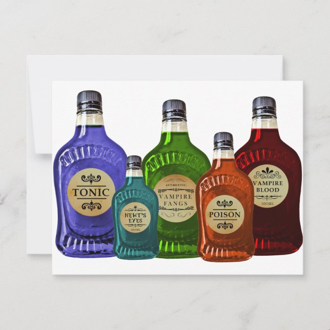 Invitación de Poción Mágica veneno de sangre de va (Anverso)