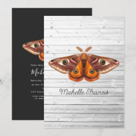 Invitación de Polillas Doradas Celestiales Mística