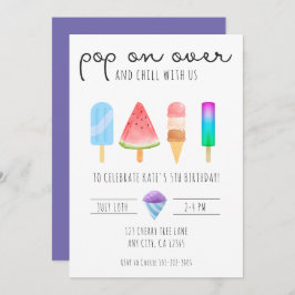 Invitación de Popsicle Party