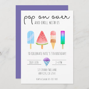 Invitación de Popsicle Party