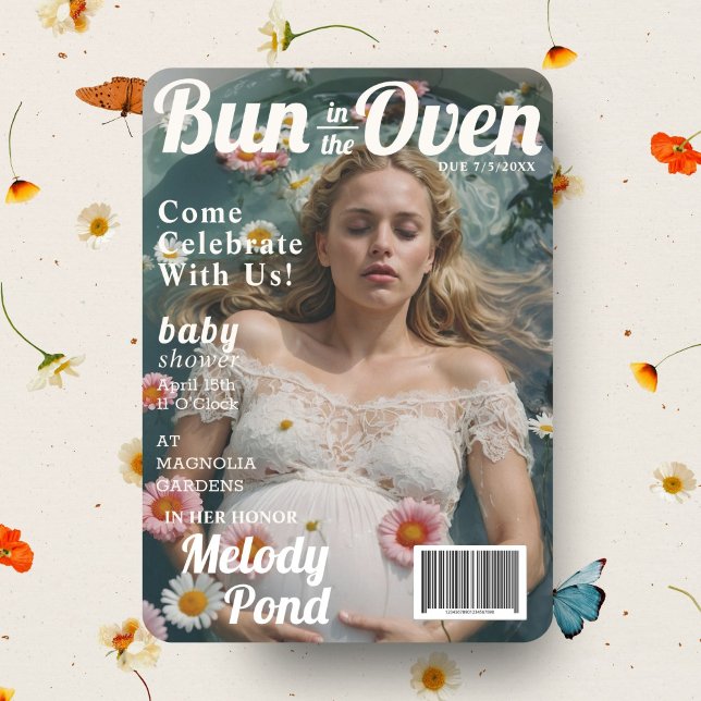Invitación de portada de Baby Shower Maternity Mag (Subido por el creador)
