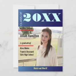 Invitación de portada de la revista Sapphire Blue