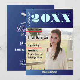 Invitación de portada de la revista Sapphire Blue 