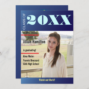 Invitación de portada de la revista Sapphire Blue 